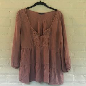 Boho inspired blush pink top